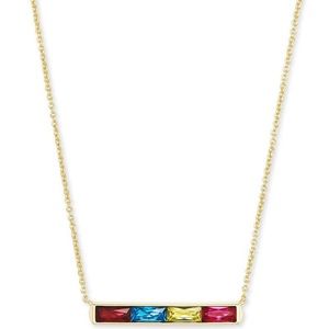 Kendra Scott Jack Gold Pendant Necklace in Multi Crystal